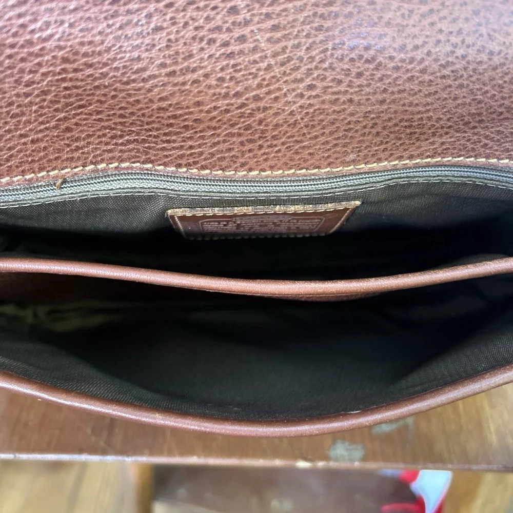 Coach Sheridan Mayfield Glenwood Vintage Brown Pebbled Leather Crossbody Bag